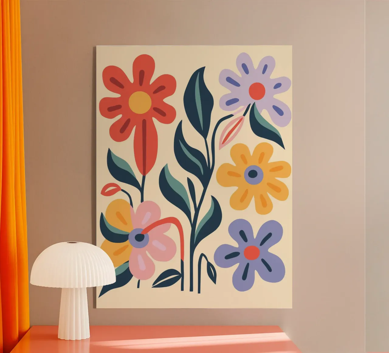 Splendore floreale colorato plexiglass da Whole©