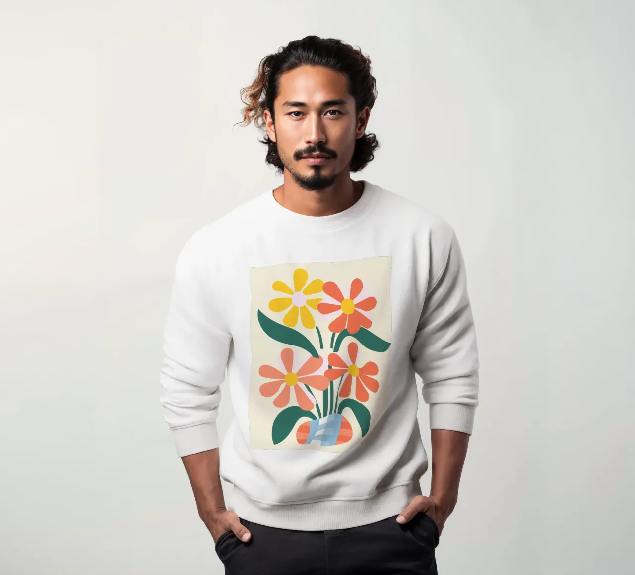 Illustrazione di un fiore allegro felpa da Whole©