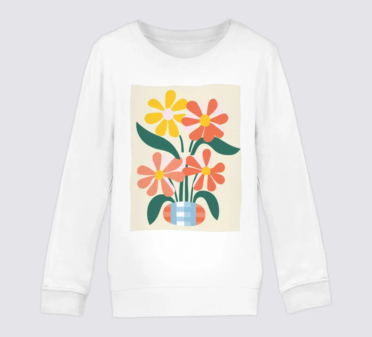 Illustrazione di un fiore allegro felpa bambino da Whole©