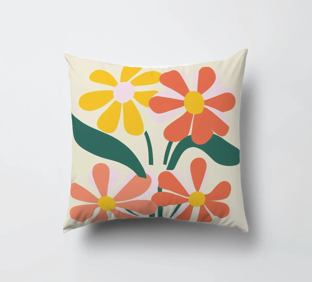 Illustrazione di un fiore allegro cuscino da Whole©
