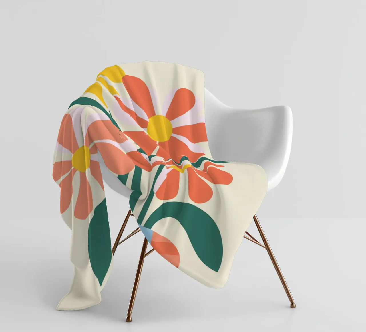 Illustrazione di un fiore allegro coperta in pile da Whole©