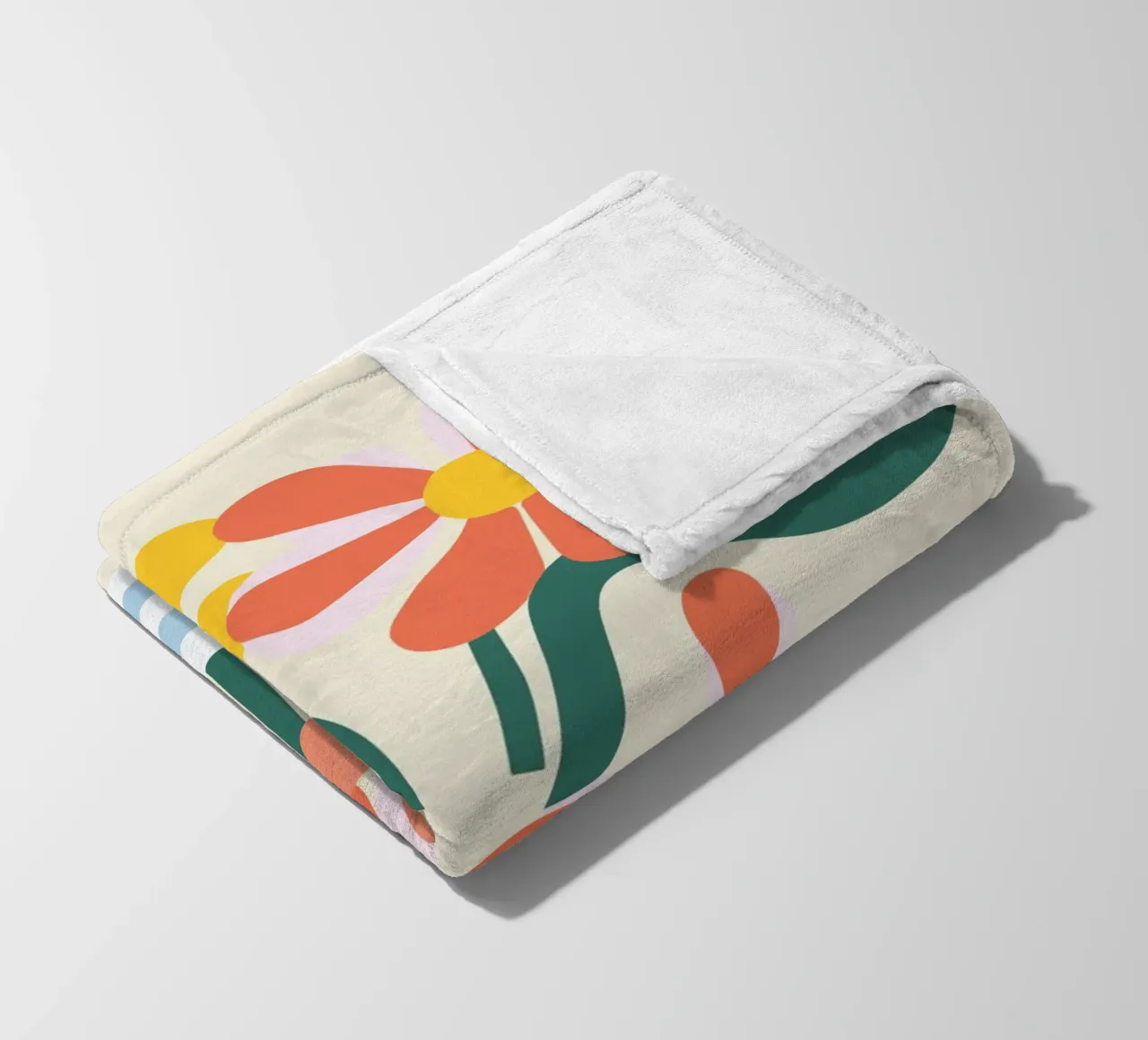 Illustrazione di un fiore allegro coperta in pile da Whole©