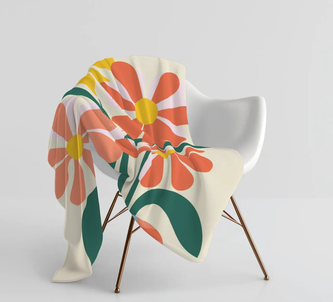 Illustrazione di un fiore allegro coperta in pile da Whole©