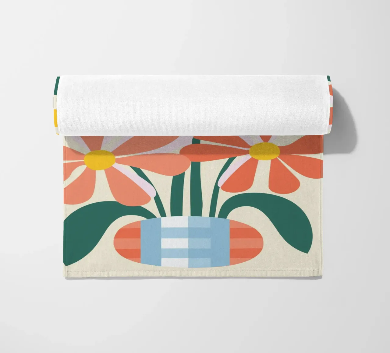 Illustrazione di un fiore allegro telo mare da Whole©