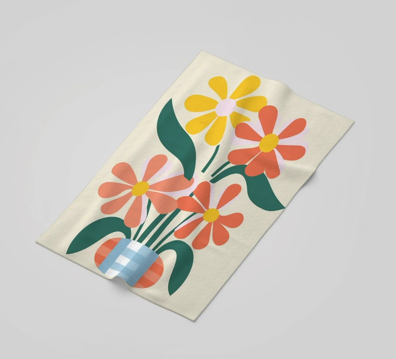 Illustrazione di un fiore allegro telo mare da Whole©