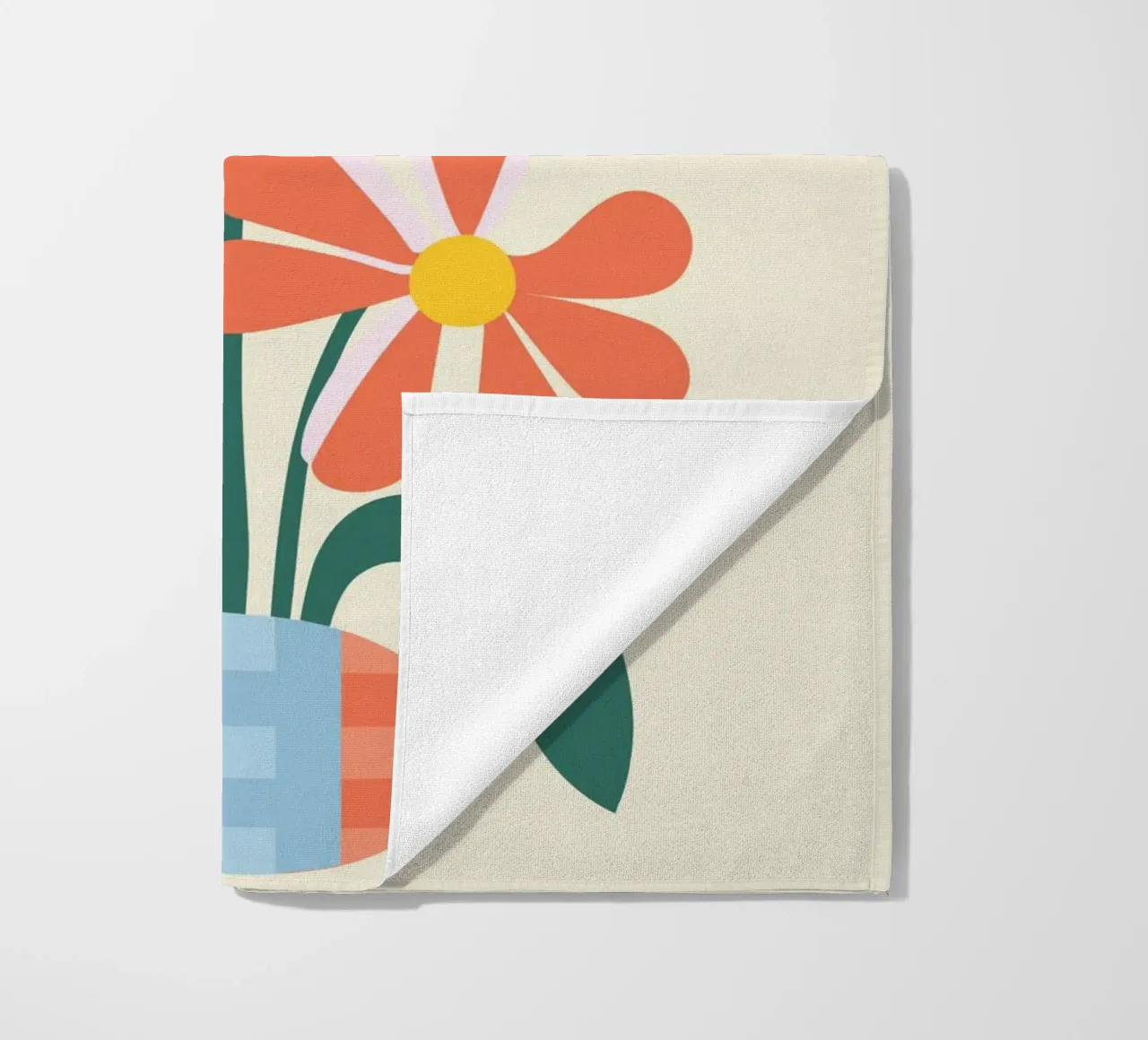 Illustrazione di un fiore allegro telo mare da Whole©