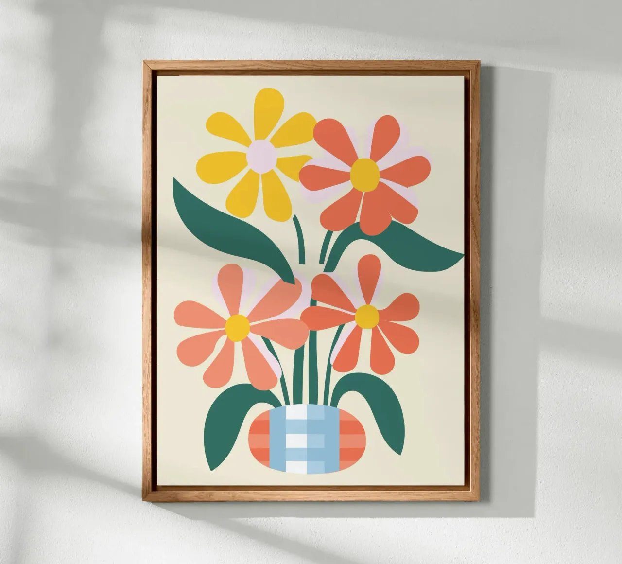 Illustrazione di un fiore allegro alluminio dibond da Whole©