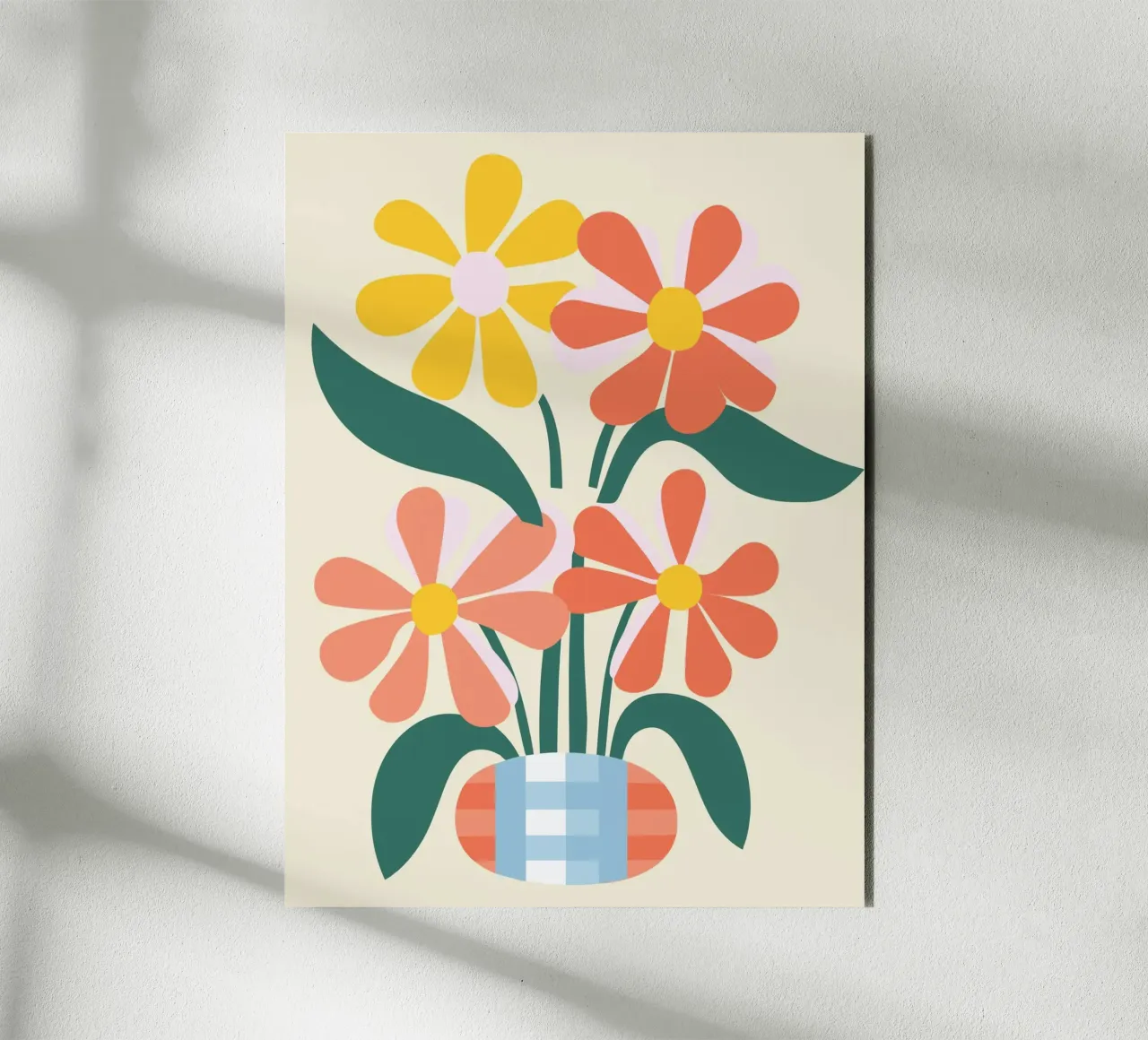 Illustrazione di un fiore allegro alluminio dibond da Whole©