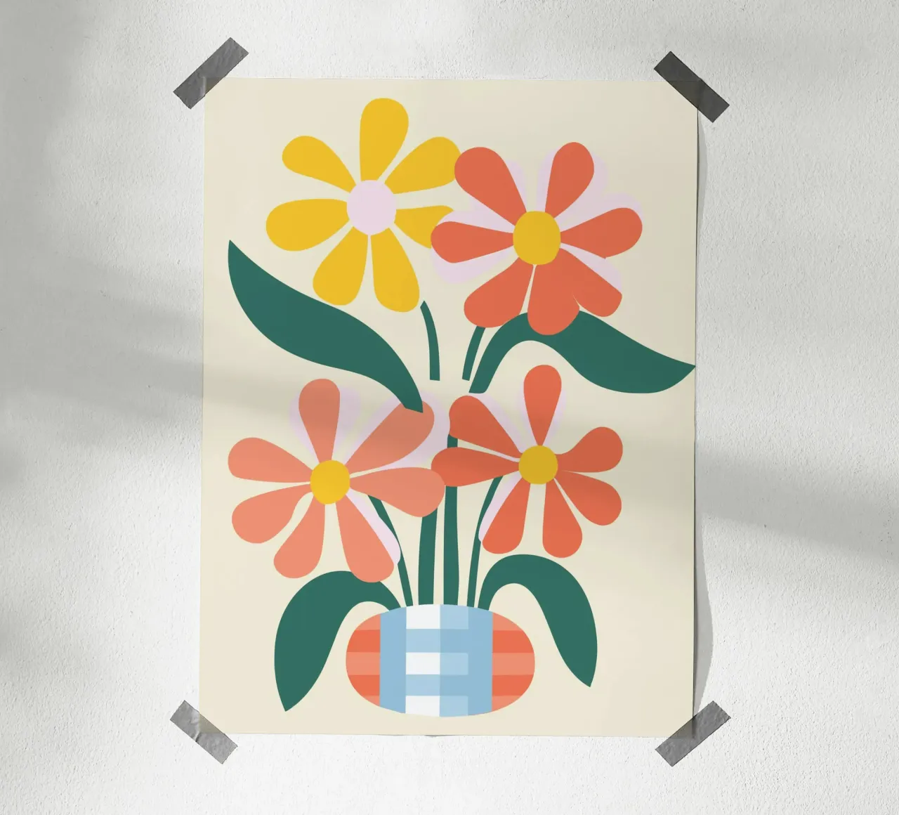 Illustrazione di un fiore allegro carta hahnemühle da Whole©