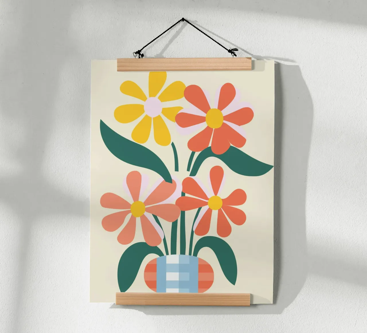 Illustrazione di un fiore allegro carta hahnemühle da Whole©