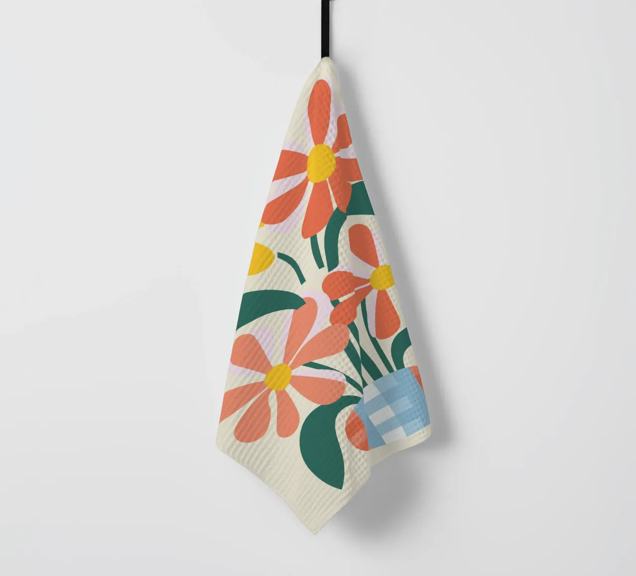Illustrazione di un fiore allegro canovaccio da cucina da Whole©