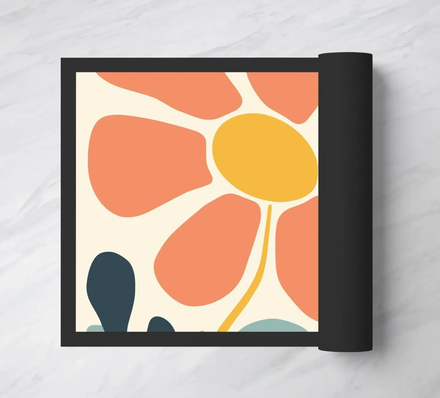 Abstract flower doormat by Whole©