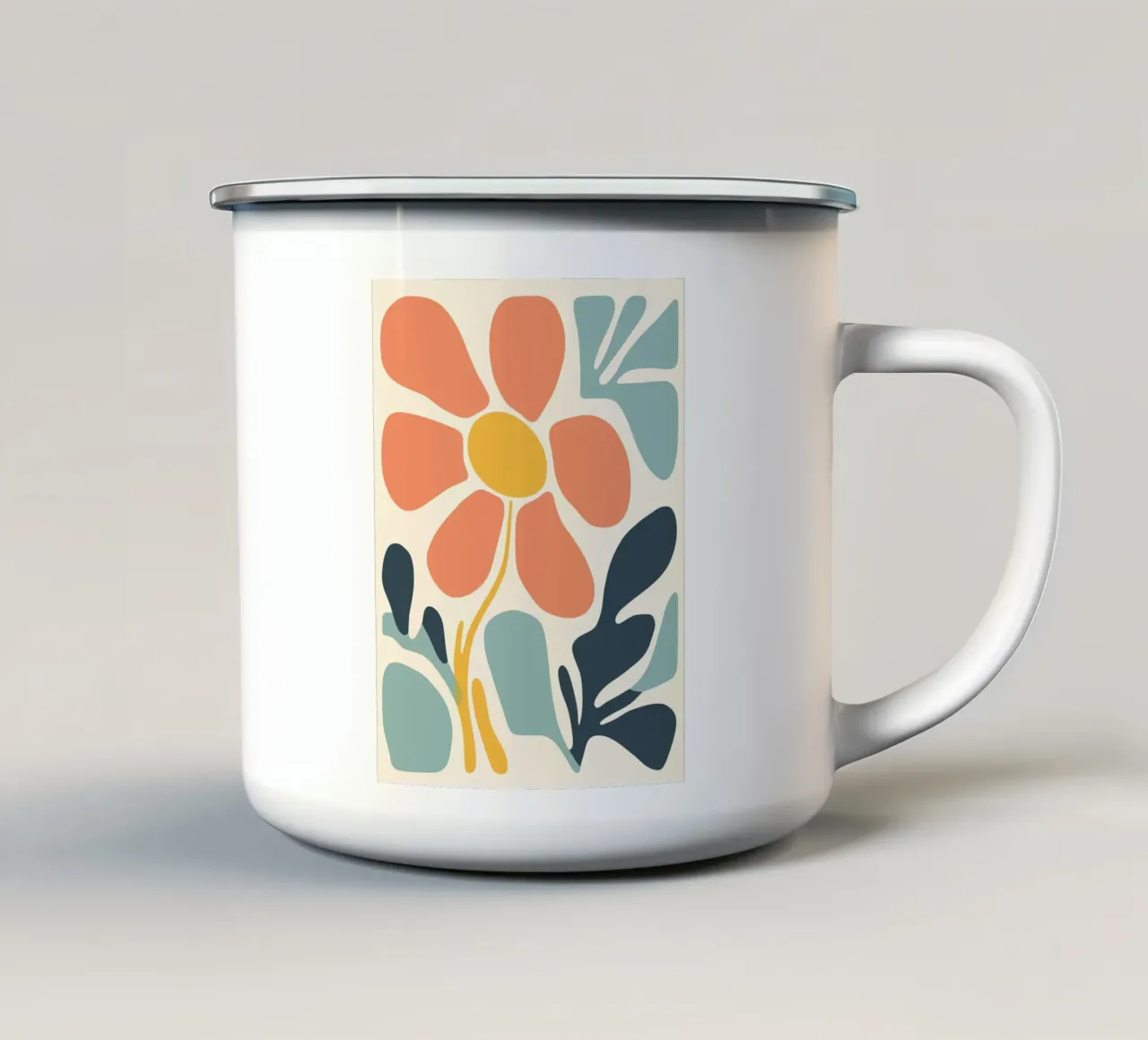 Fiore astratto tazza in smalto da Whole©