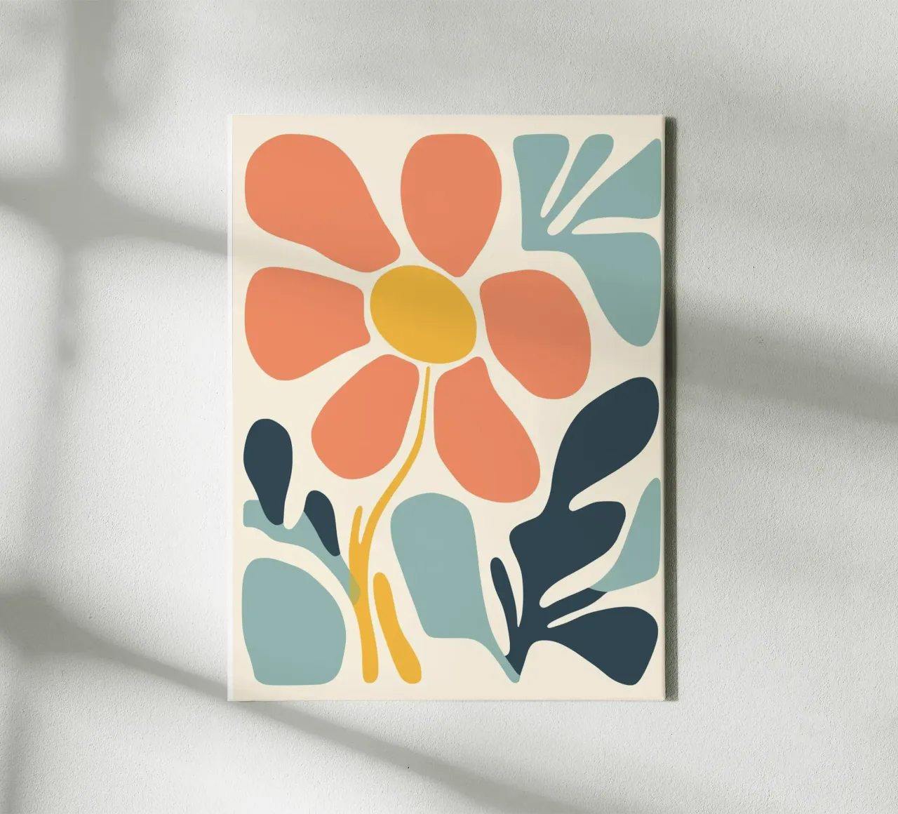 Abstract flower canvas with Floater frame by Whole©