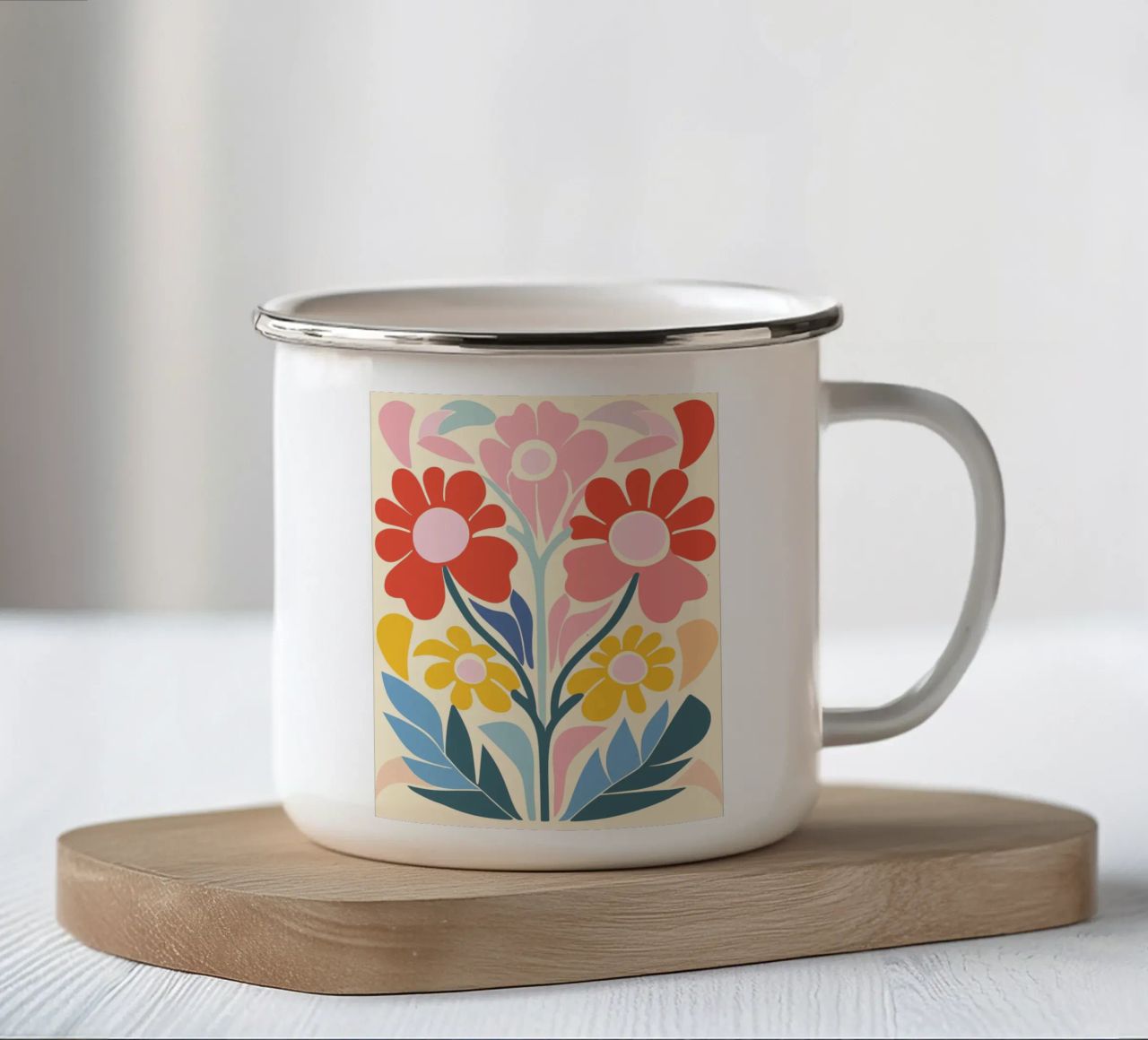 Design a splendore floreale tazza in smalto da Whole©