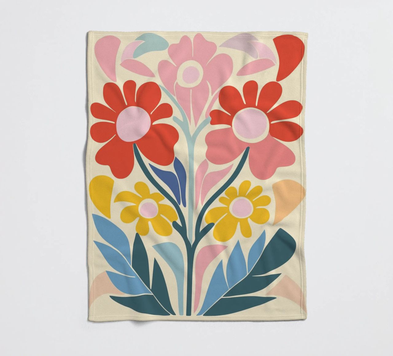 Design a splendore floreale coperta in pile da Whole©