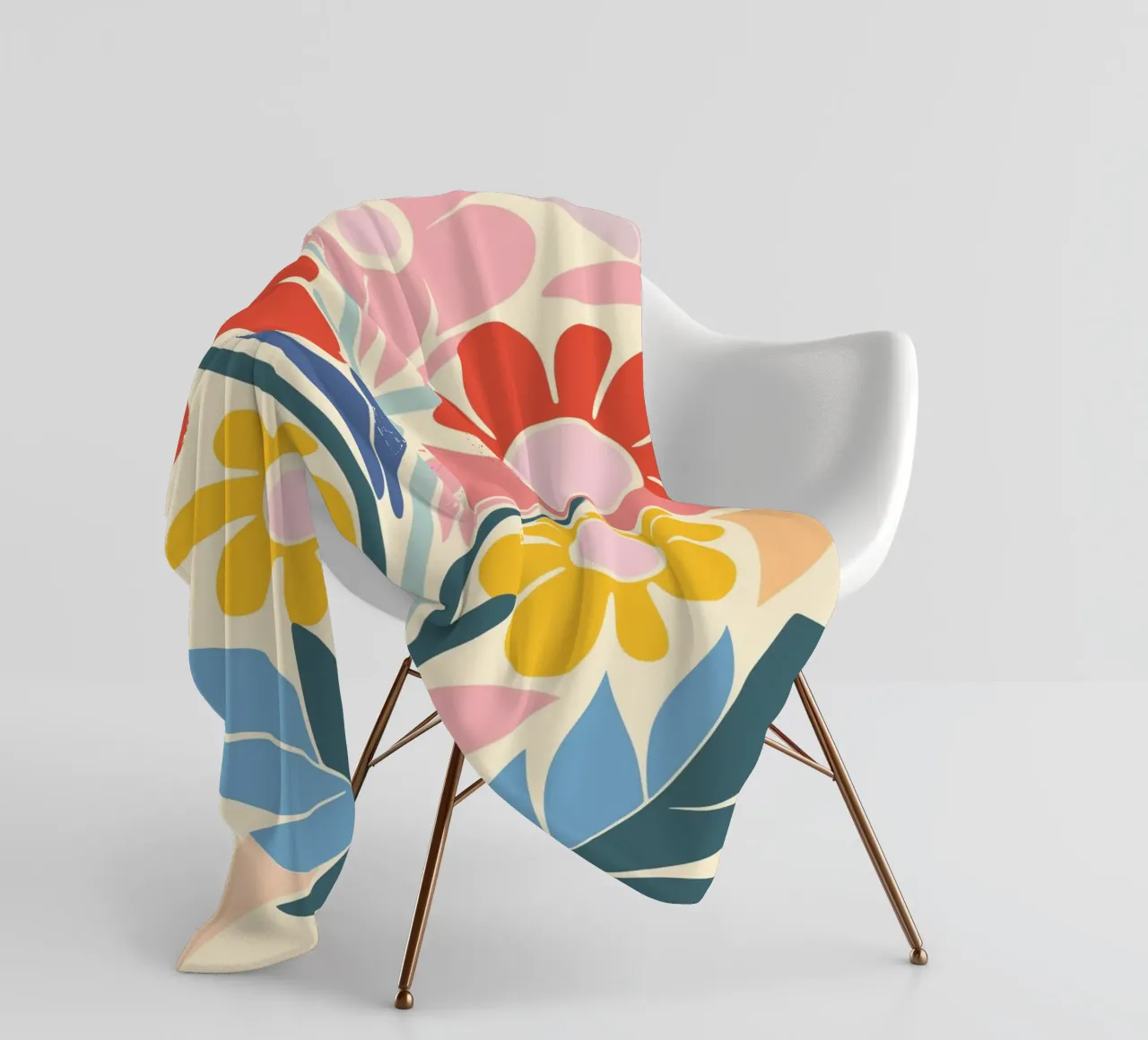 Design a splendore floreale coperta in pile da Whole©
