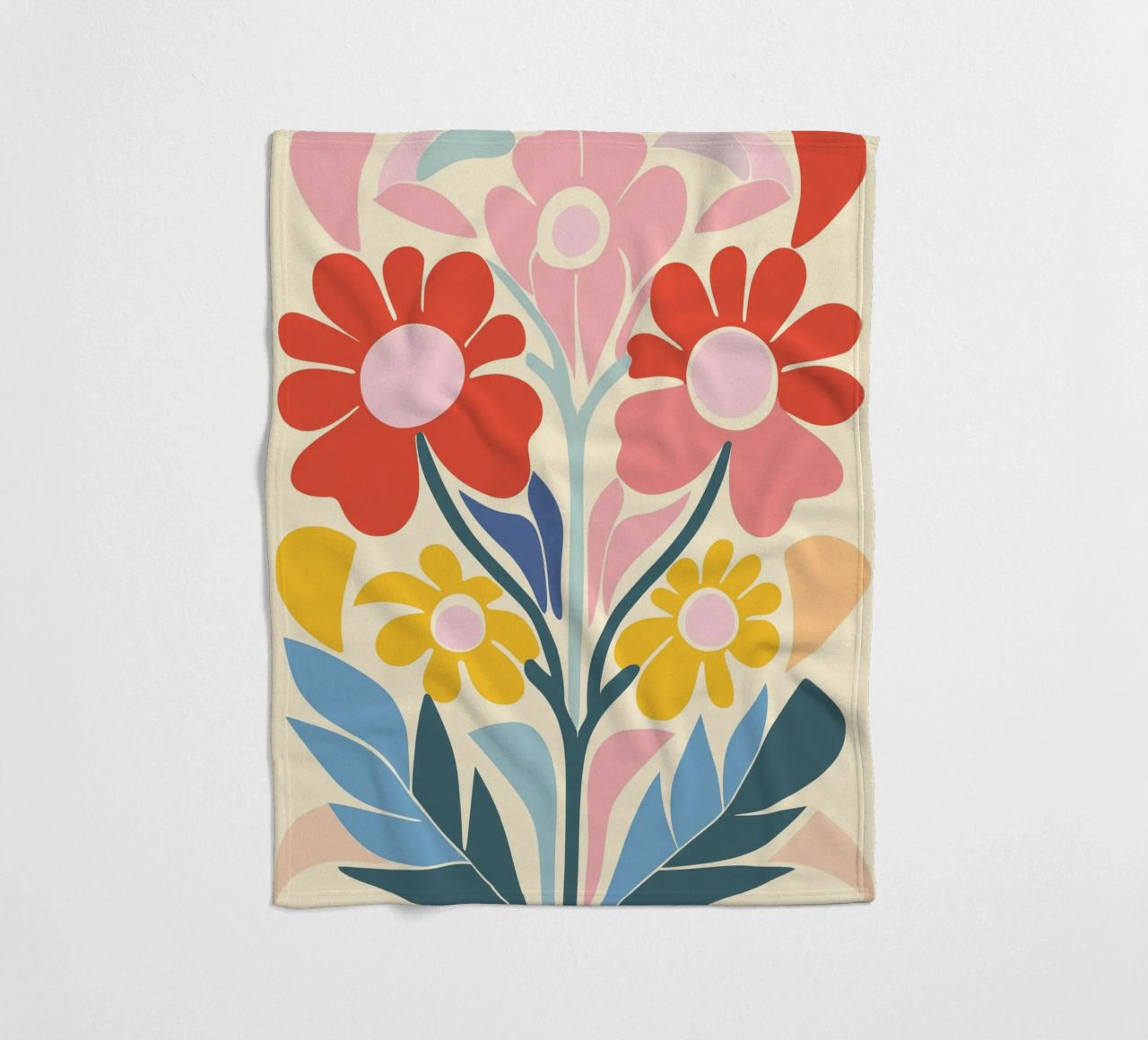Design a splendore floreale coperta in pile da Whole©