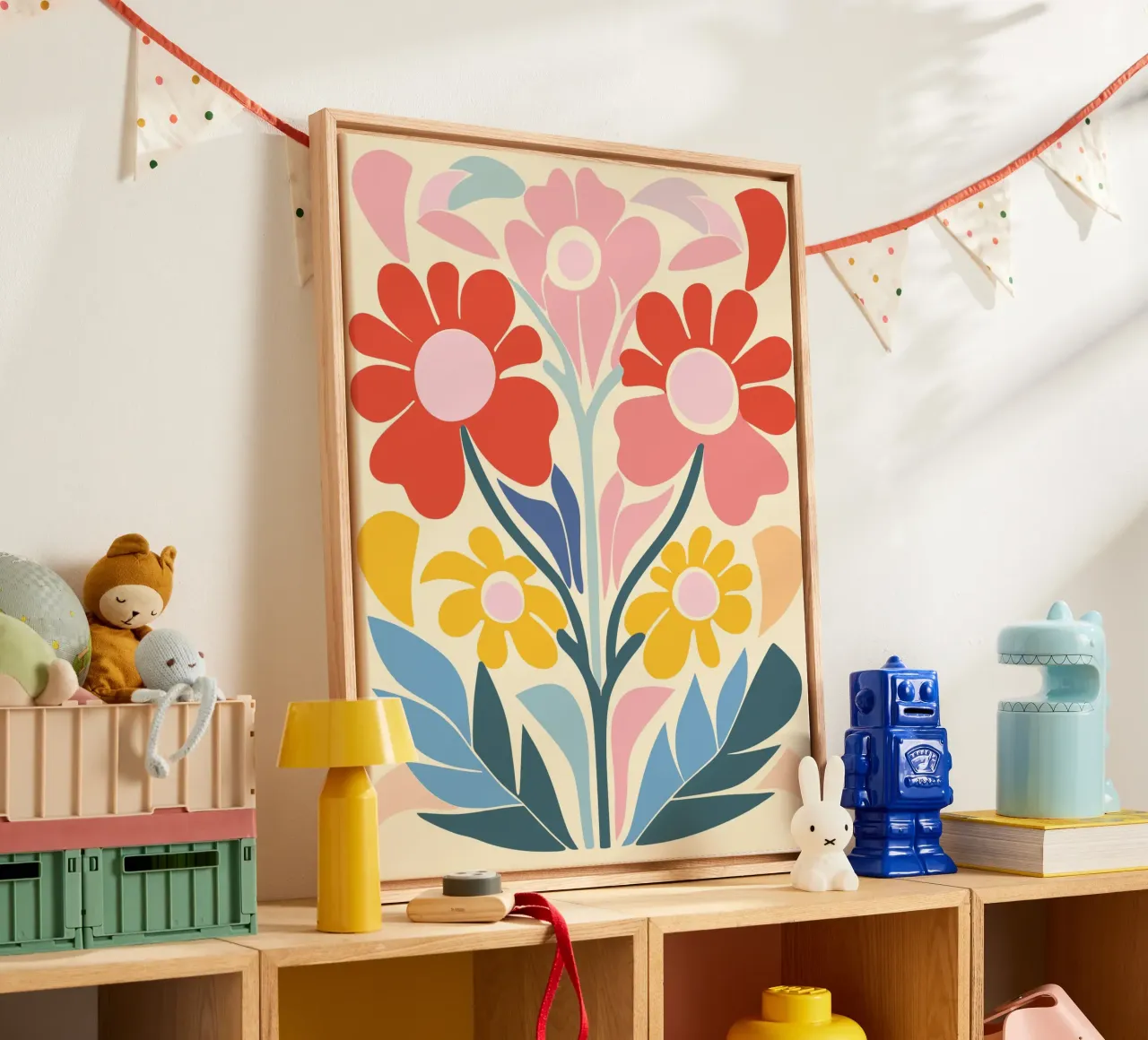 Design a splendore floreale tela con Cornice a cassetta da Whole©