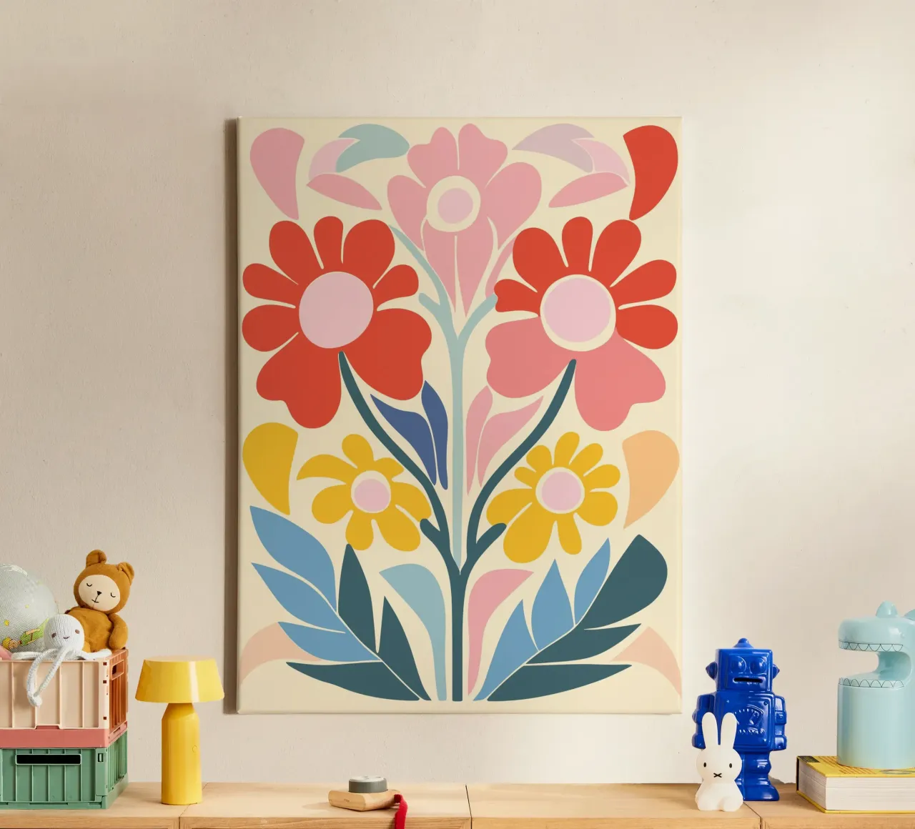 Design a splendore floreale tela con Cornice a cassetta da Whole©