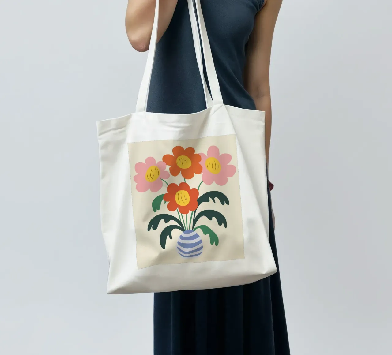 Bouquet di fiori colorati borsa in juta da Whole©