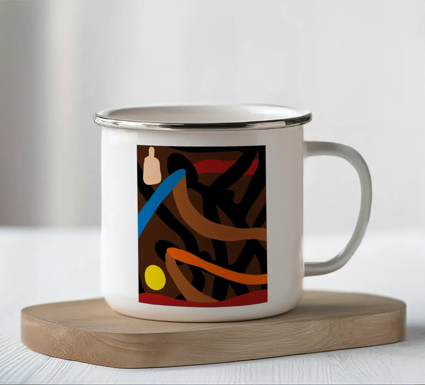 Ghost Thread enamel mug by Mathudace Créas