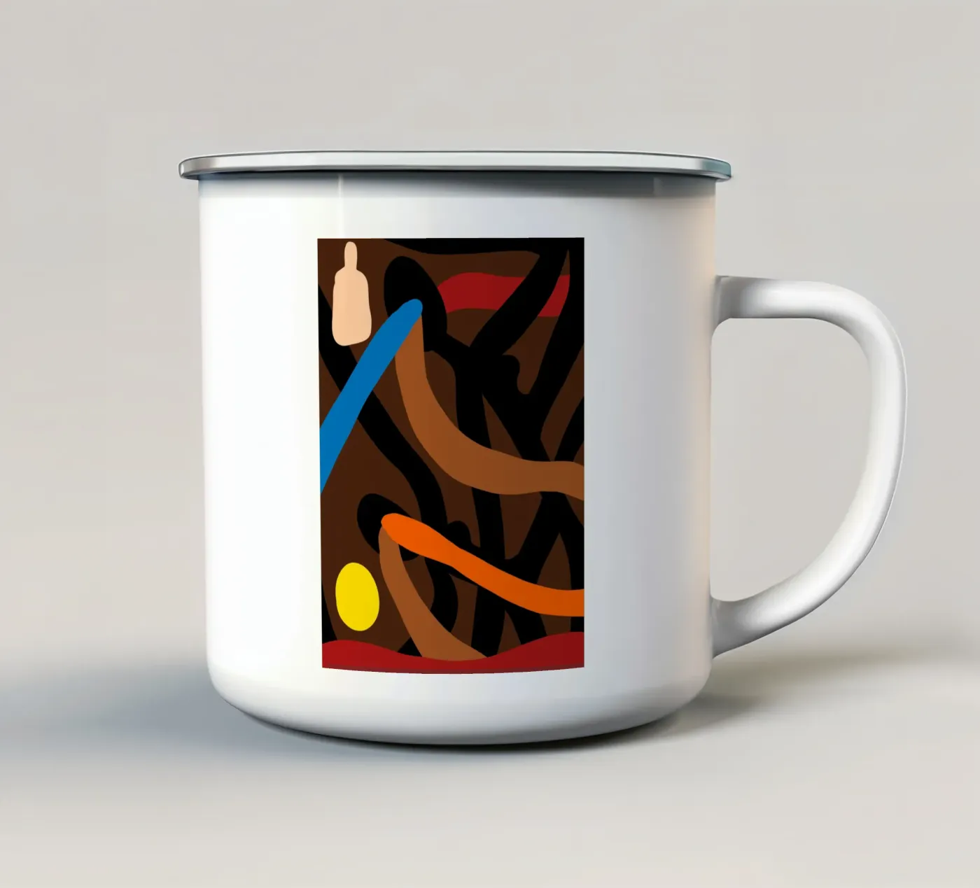 Ghost Thread enamel mug by Mathudace Créas