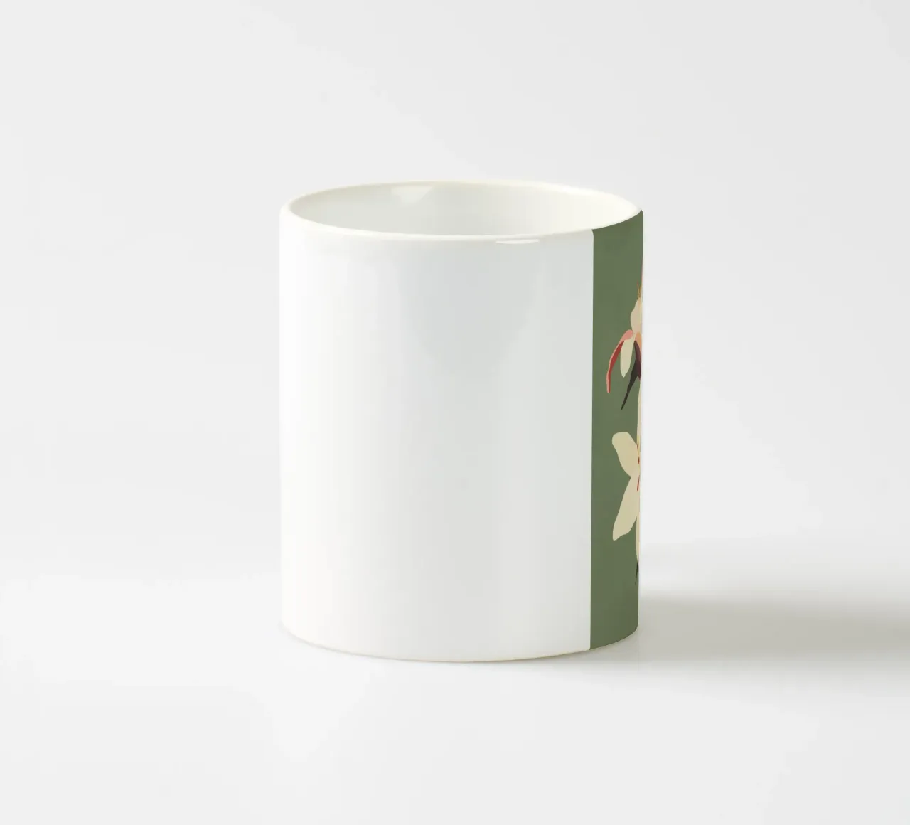 Gigli bianchi 2 tazza in ceramica da ThingDesign