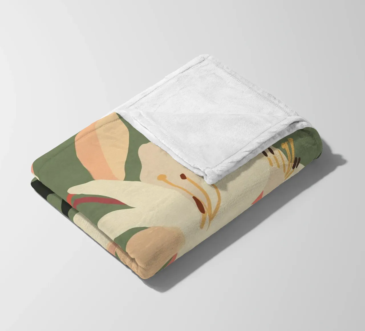Gigli bianchi 2 coperta in pile da ThingDesign
