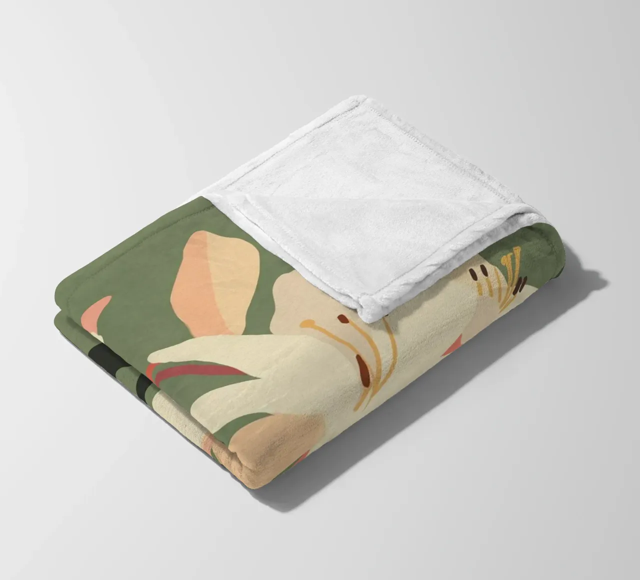 Gigli bianchi 2 coperta in pile da ThingDesign