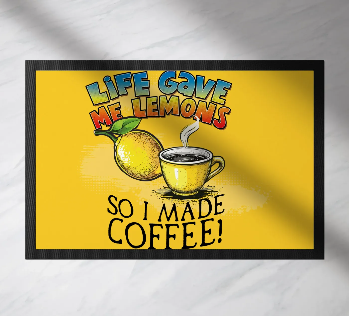 Lemons doormat by Too Graphic