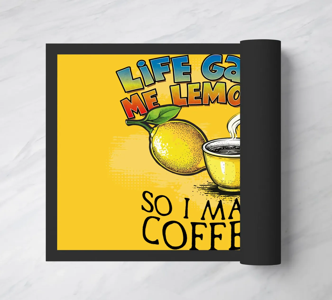 Lemons doormat by Too Graphic