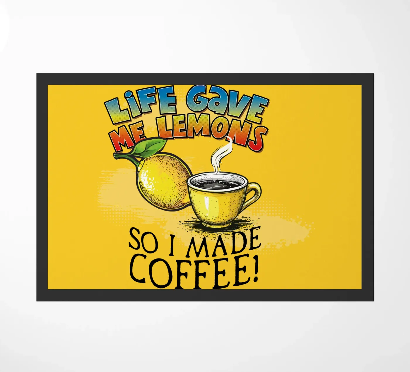 Lemons doormat by Too Graphic