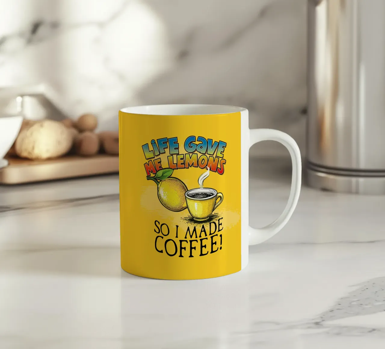 Lemons ceramic mug by Too Graphic