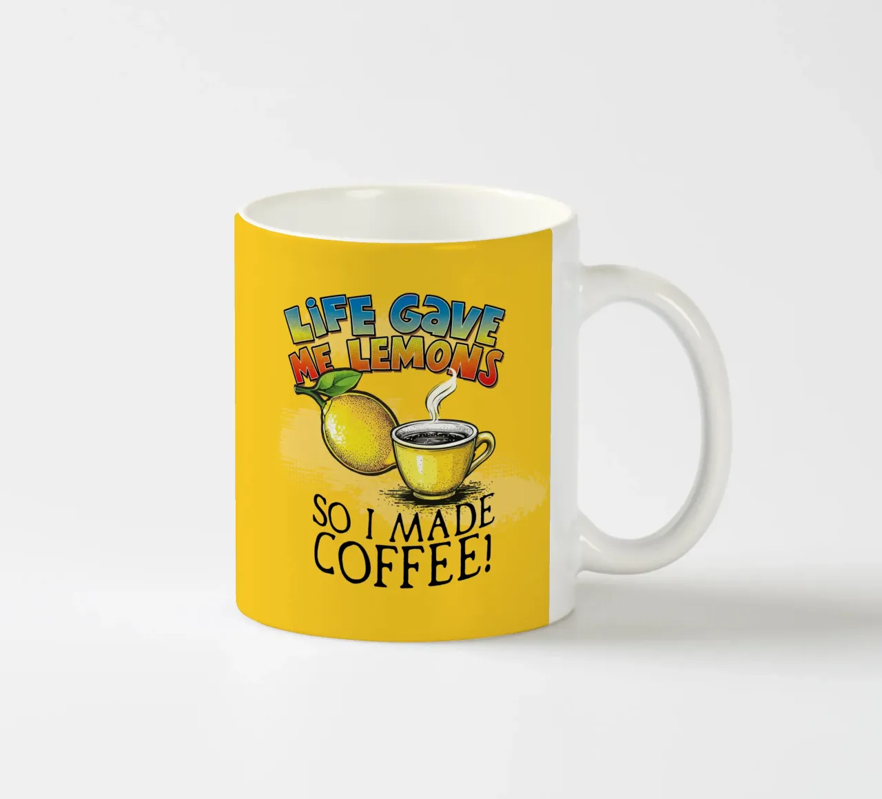 Lemons ceramic mug by Too Graphic