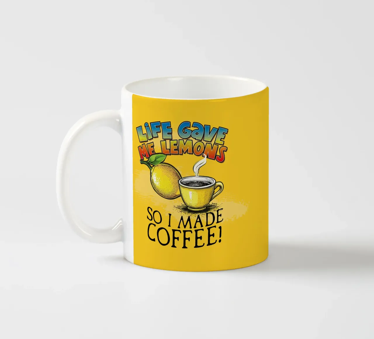 Lemons ceramic mug by Too Graphic
