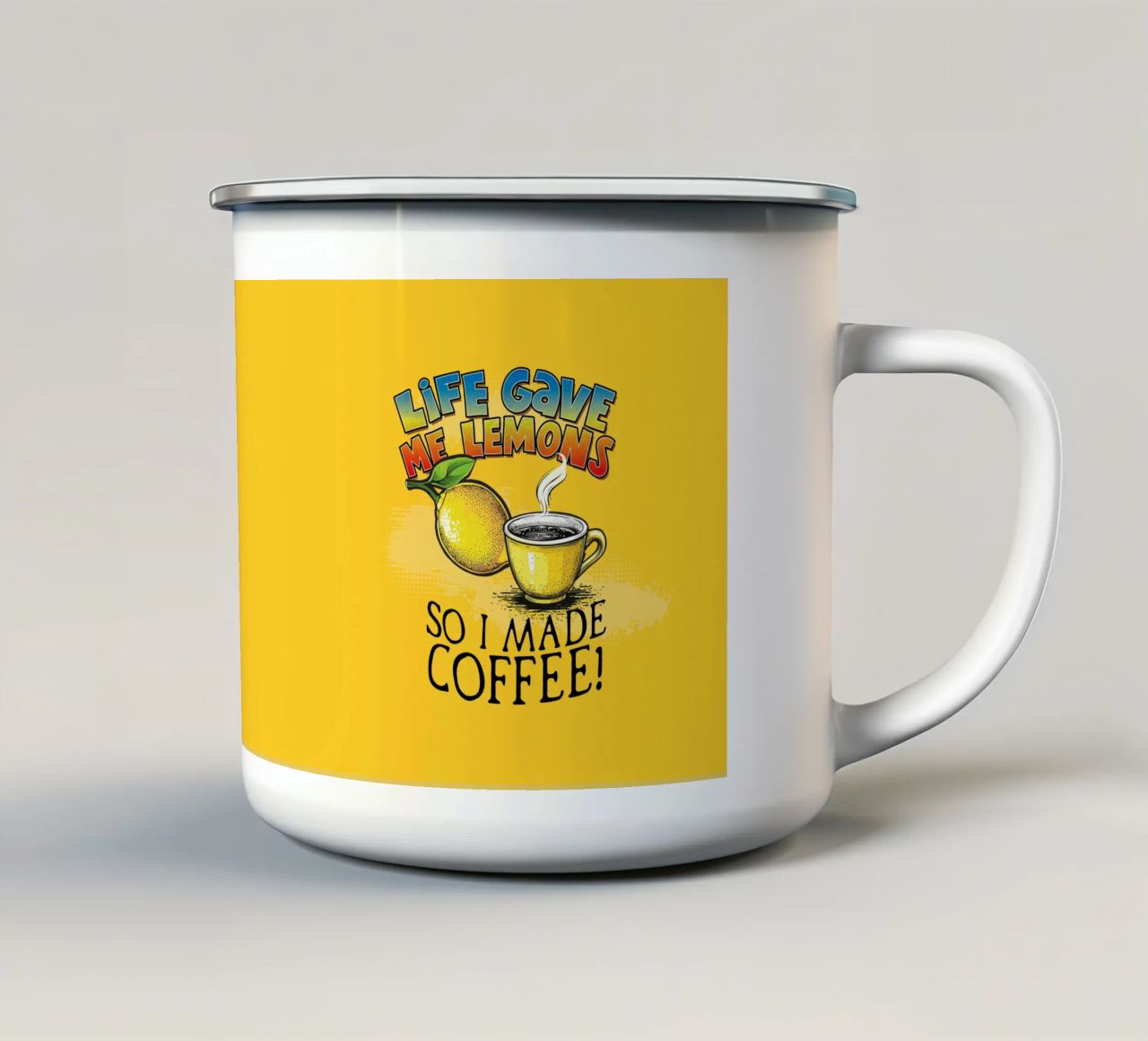 Lemons tazza in smalto da Too Graphic