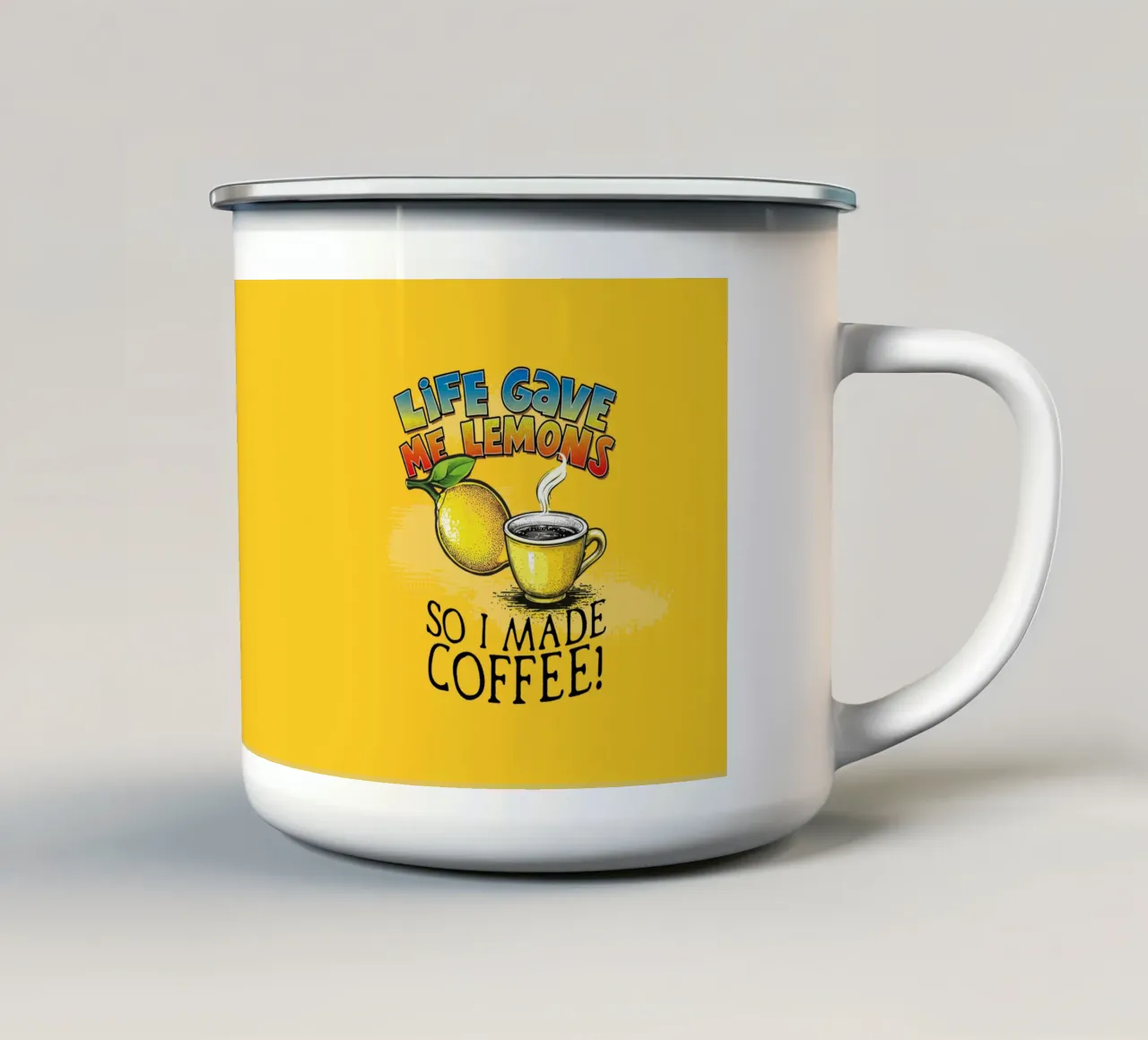 Lemons tazza in smalto da Too Graphic