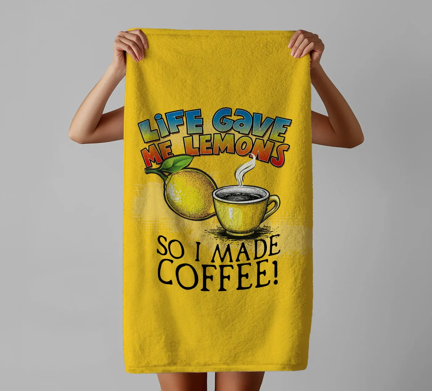 Lemons towel by Too Graphic