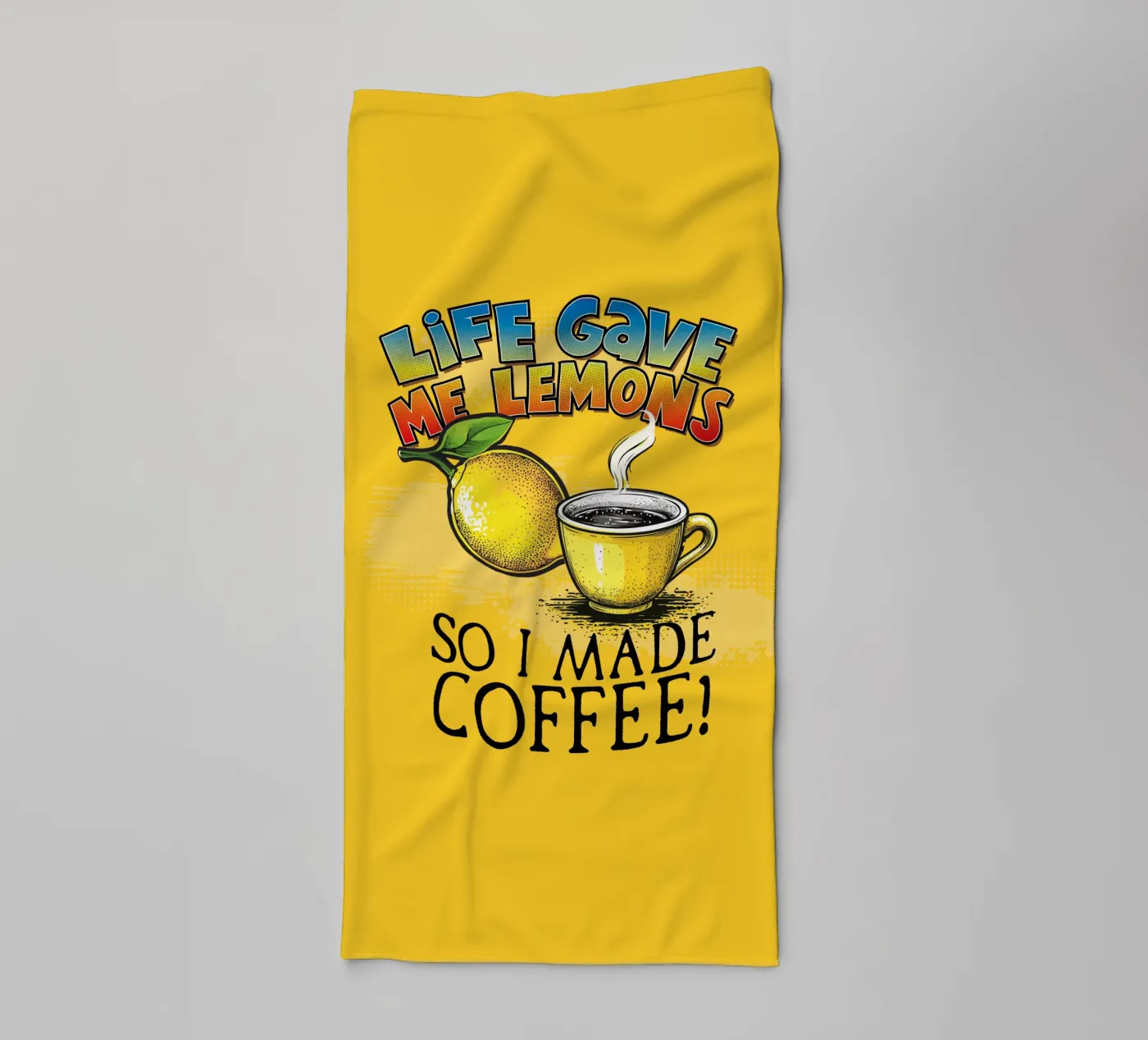 Lemons towel by Too Graphic