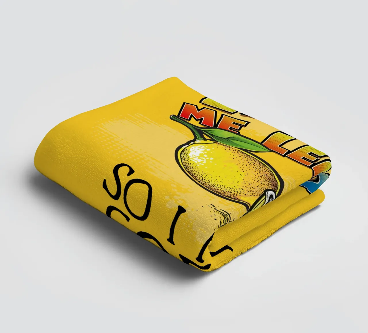Lemons towel by Too Graphic