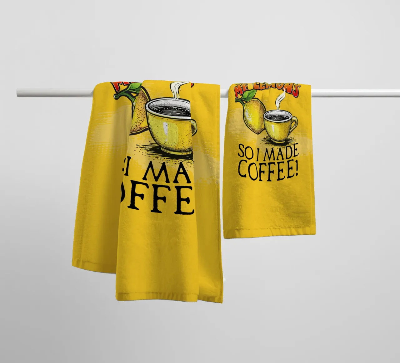 Lemons towel by Too Graphic