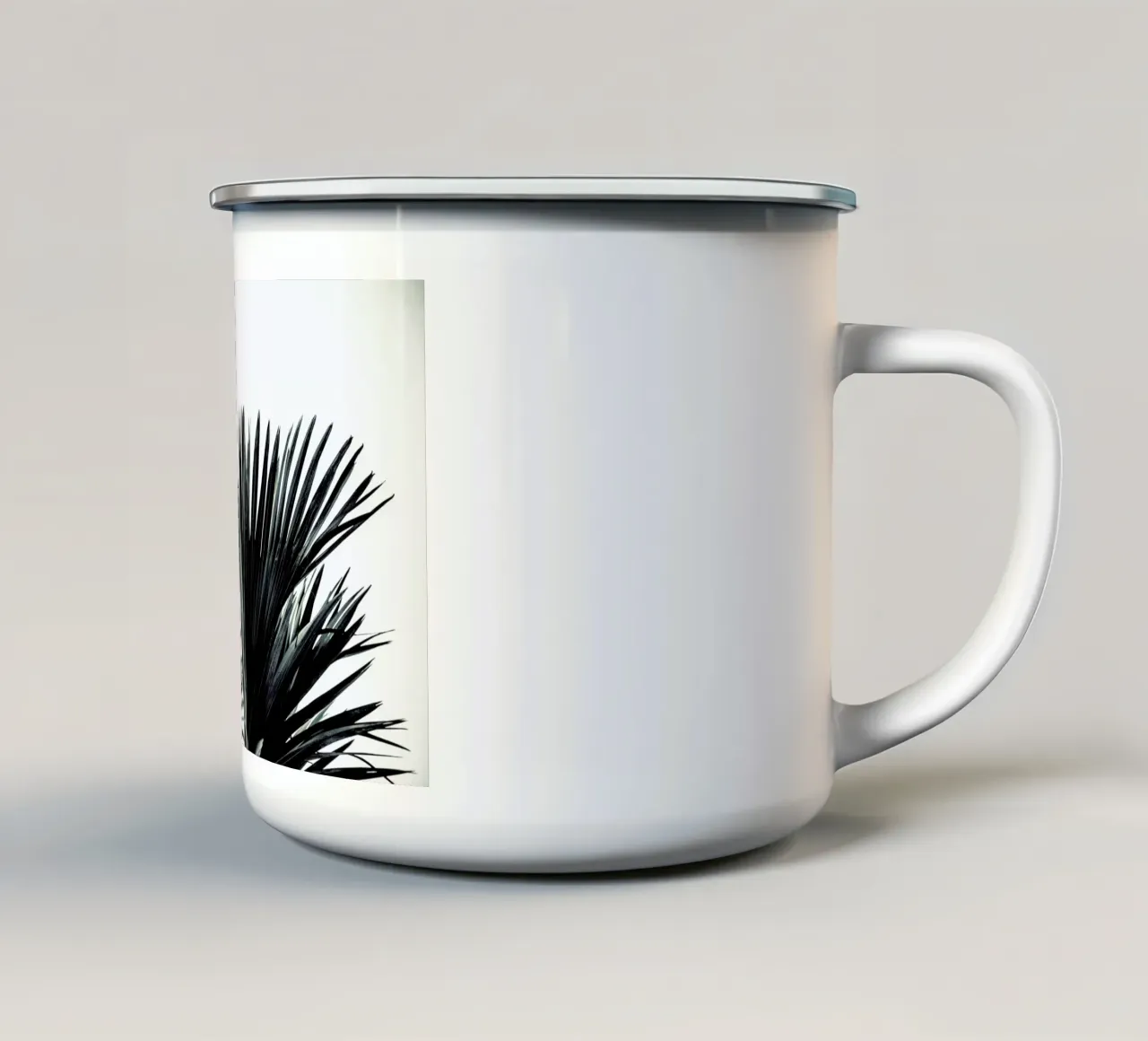 Palm Shade 3 enamel mug by Chris Abatzis