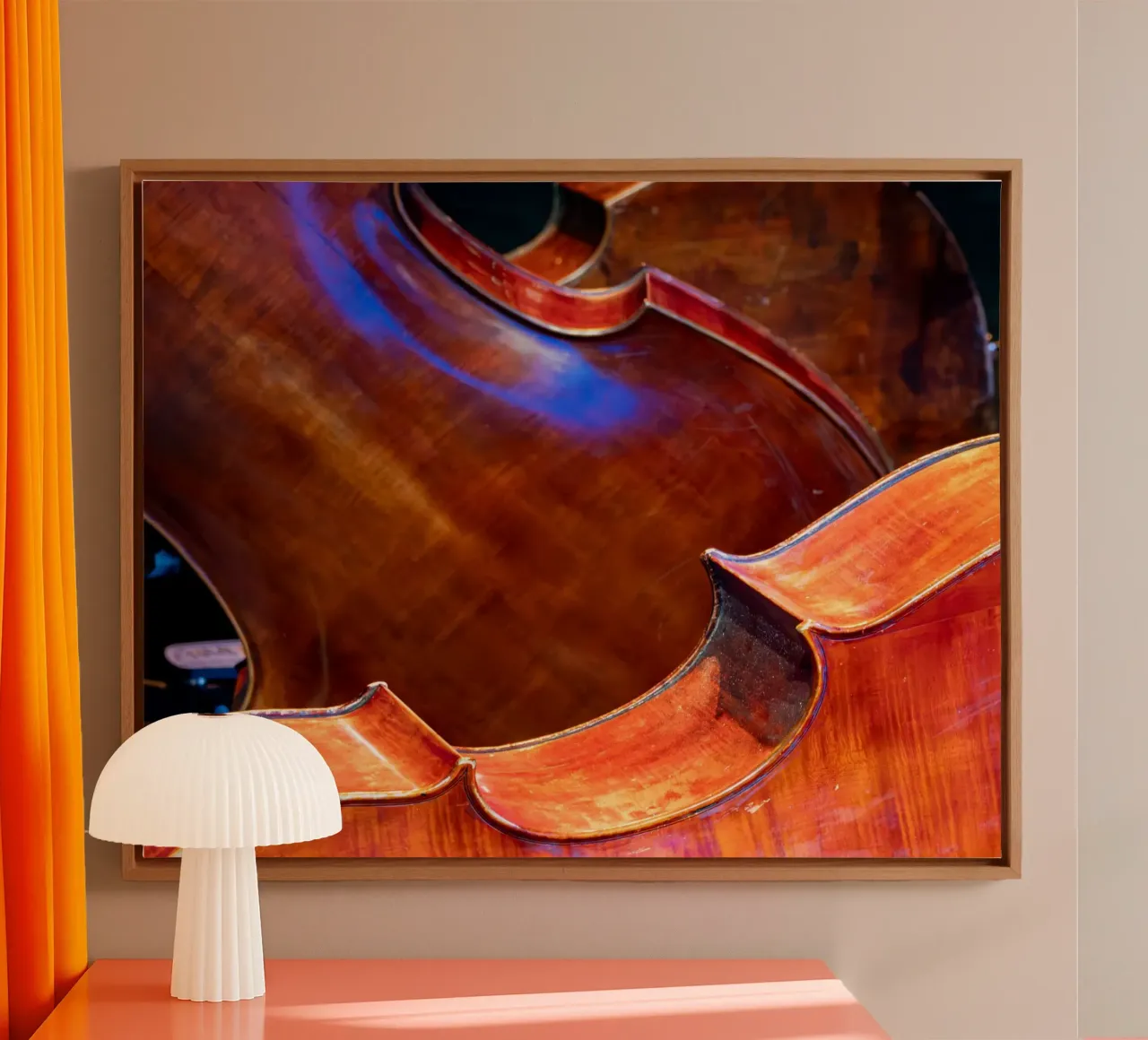 Cello canvas met Baklijst van anderm