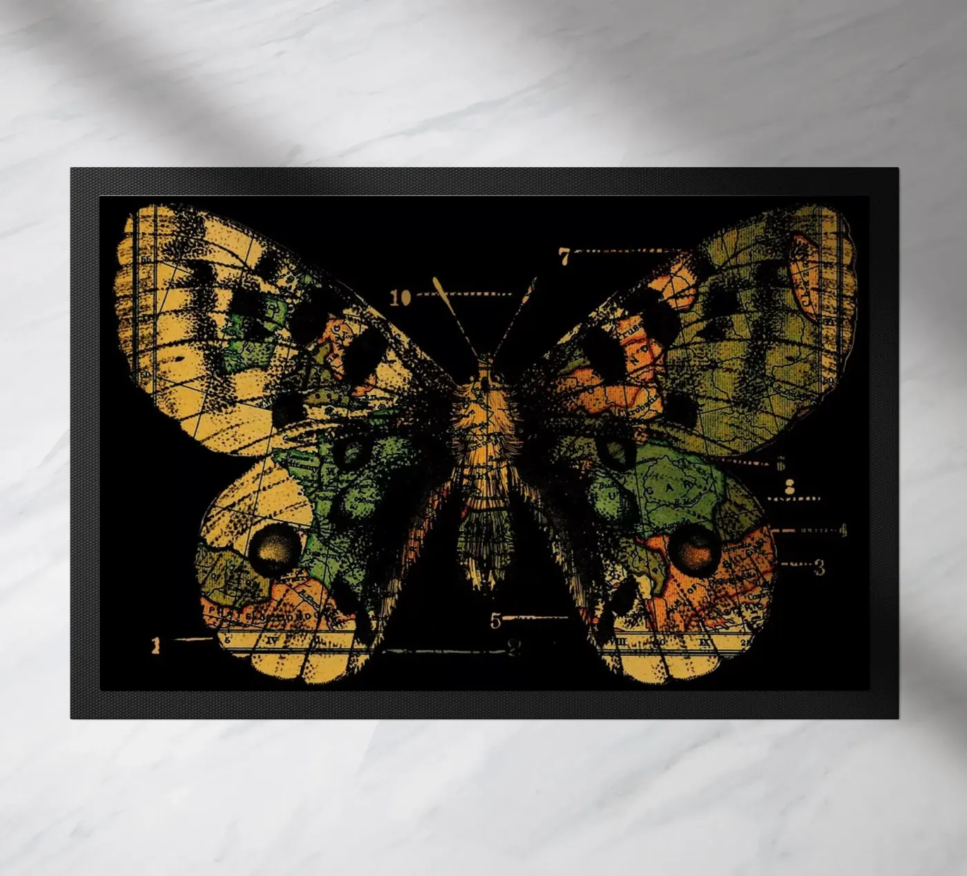 Time Flies deurmat van Tobe Fonseca