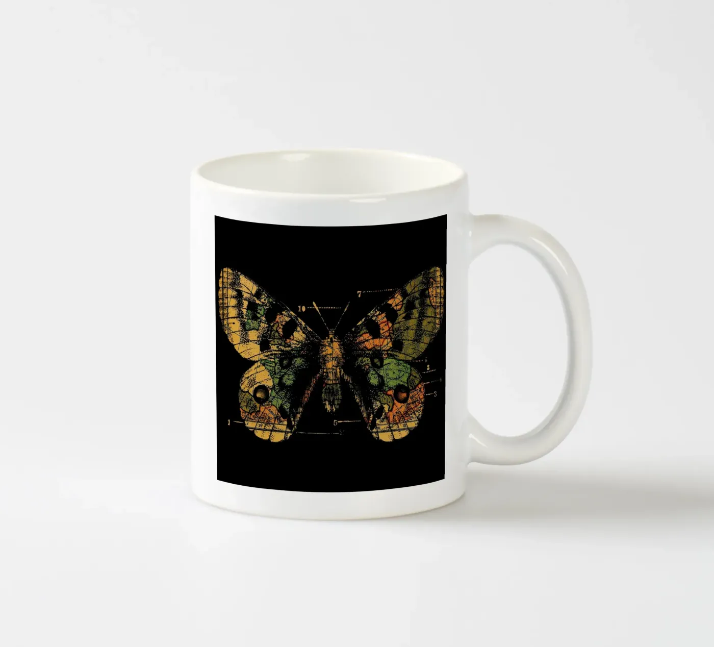 Time Flies ceramic mug by Tobe Fonseca