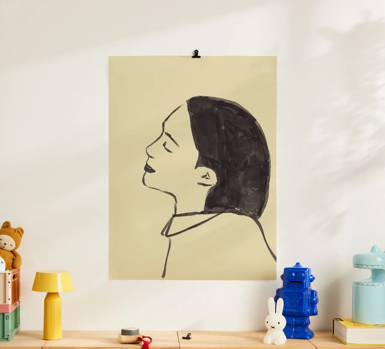 Wanna Kiss? poster avec cadre en bois de treechild