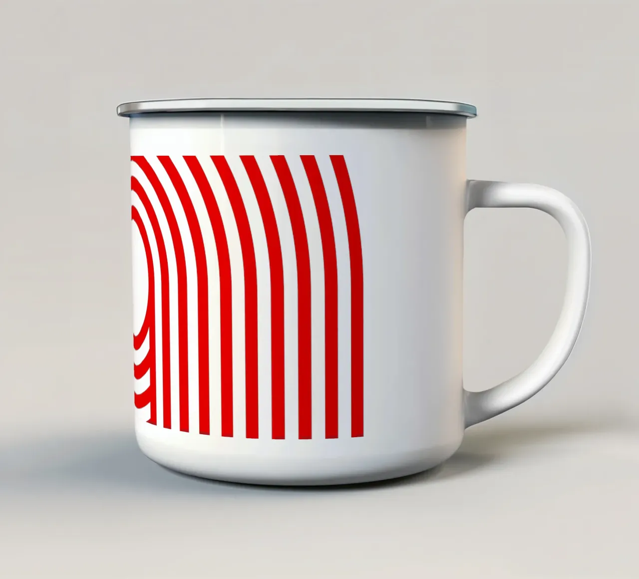 A ! Rouge tazza in smalto da TCHAK ART