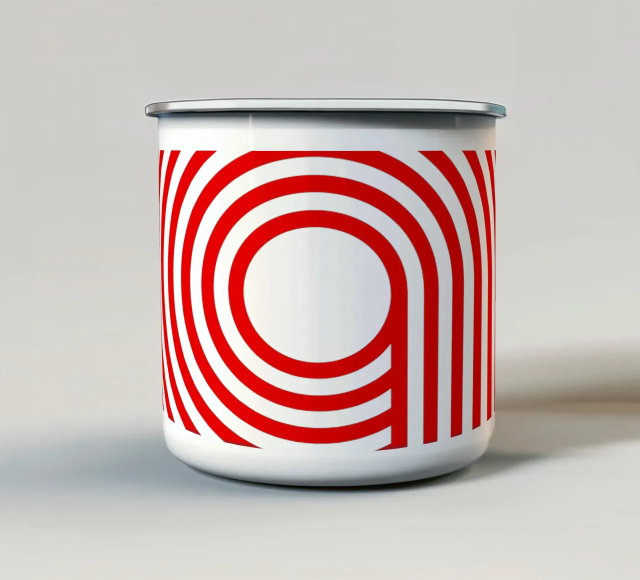 A ! Rouge tazza in smalto da TCHAK ART