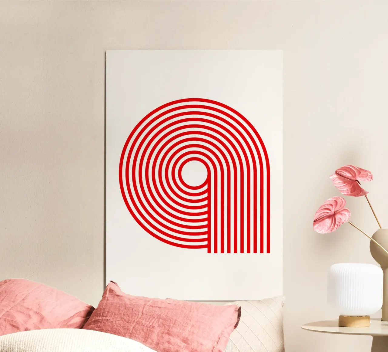 A ! Rouge poster con telaio in plastica da TCHAK ART